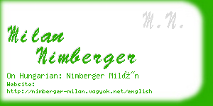 milan nimberger business card